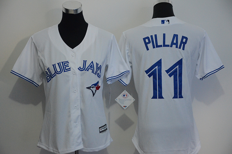 Womens 2017 MLB Toronto Blue Jays #11 Pillar White Jerseys->->Women Jersey